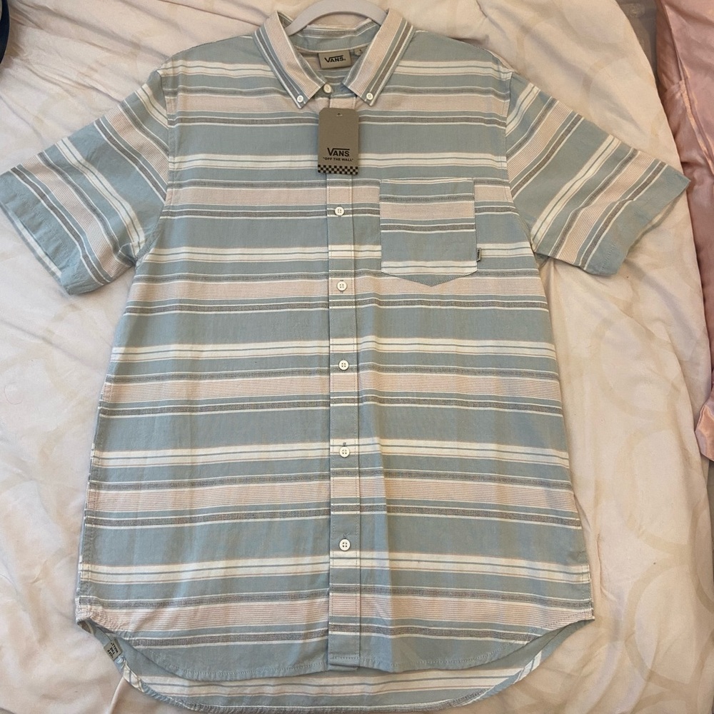 Van’s button down striped shirt